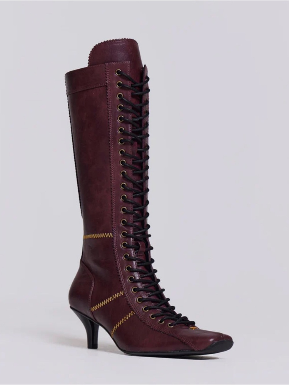 Jaded London Brooke Boxing Lace-Up Back Zip Boot - Picture 3 of 12